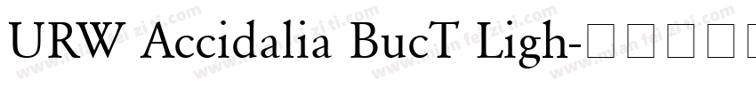 URW Accidalia BucT Ligh字体转换